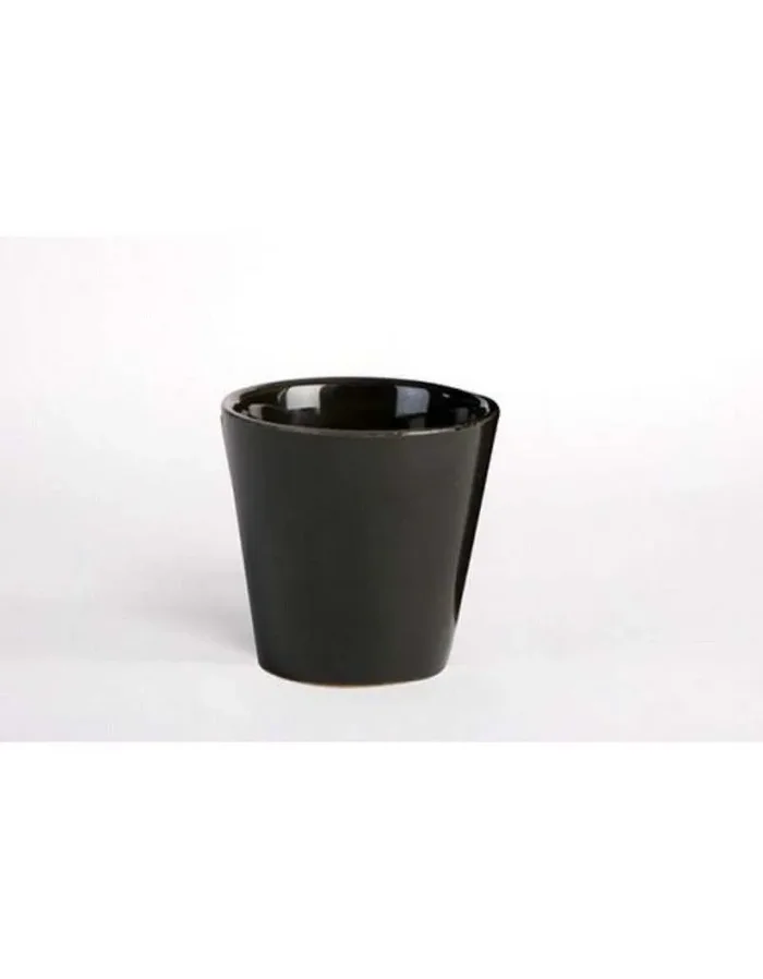 Topf konisch Mini D7 cm Basic Schwarz glänzend