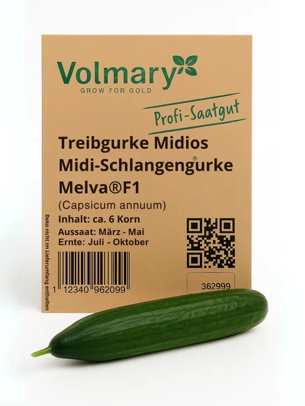 Treibgurke Midios Midi-Schlangengurke Melva®, F1, mittelgroße Früchte, besonders süß, wohlschmeckend