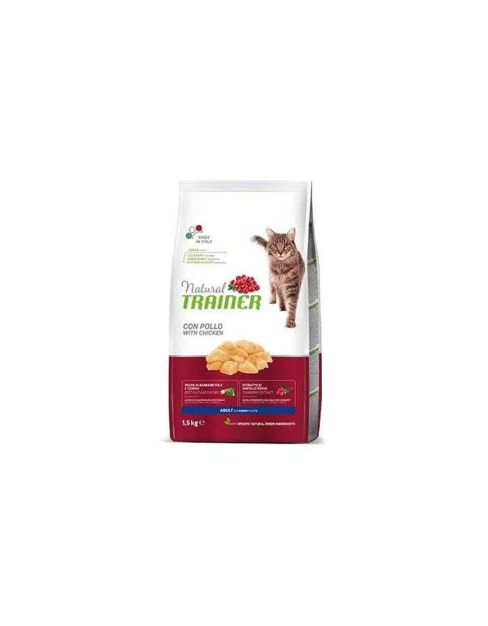 Trockenfutter für ausgewachsene Katzen Natural Trainer Huhn 1,5 Kg