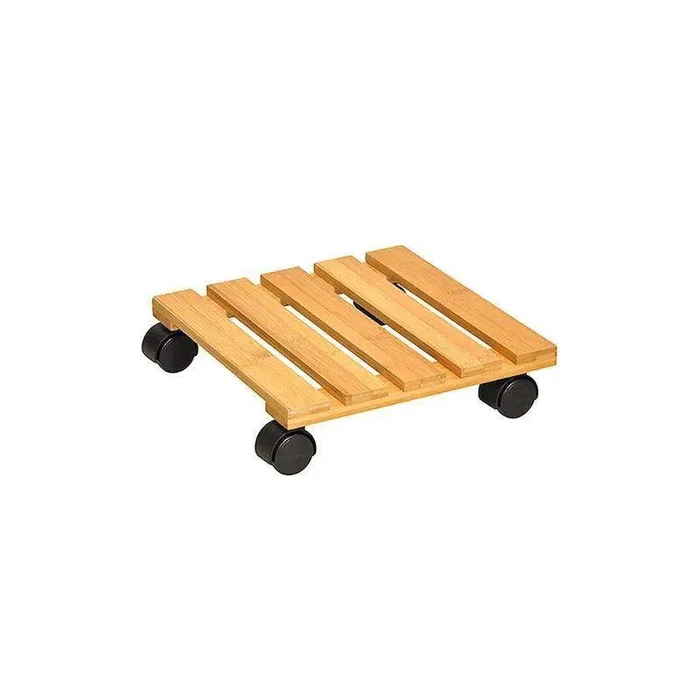 Untertasse mit Rollen Multi Roller Bambus 29 x 29 cm