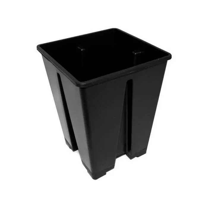 Viereckiger Topf aus schwarzem Plastik 15x15x20 pro 50St