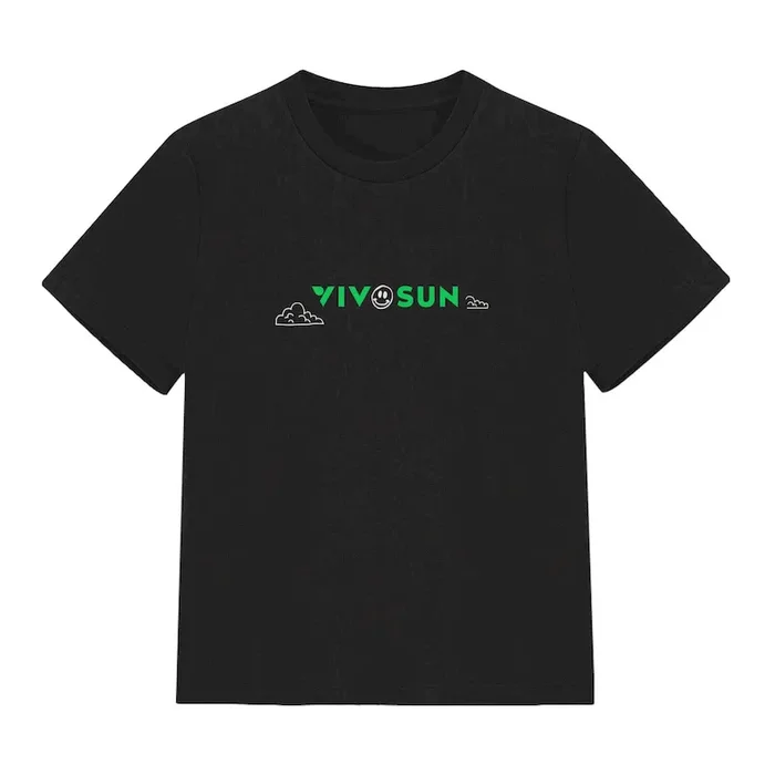 Vivosun Branded T-shirt L, 180g Ice Cotton Fabric, Black