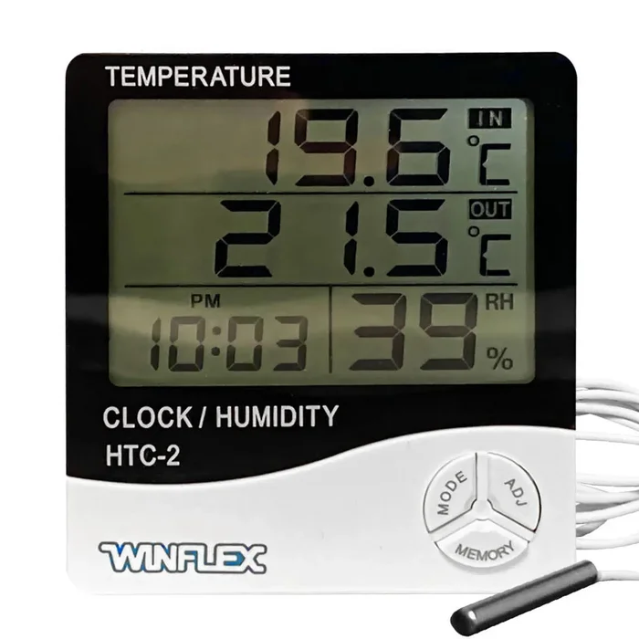 Winflex – Thermo-Hygrometer mit kabelgebundener, abgesetzter Sonde – Luftfeuchtigkeit und Temperatur