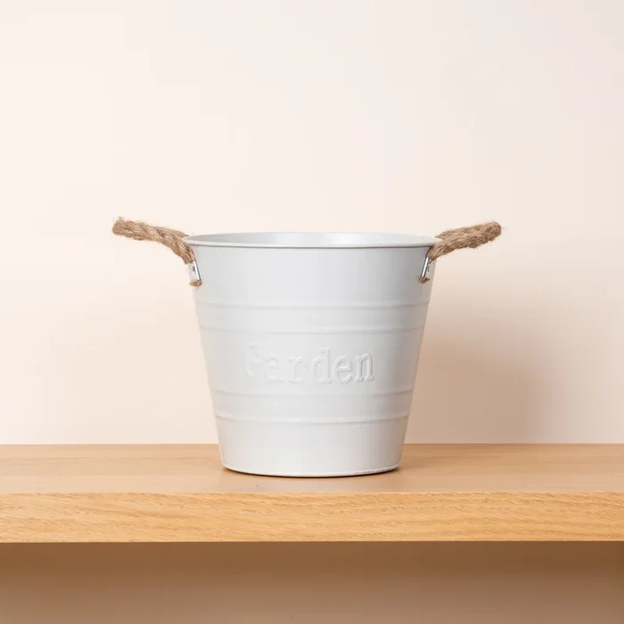 Zink Eimer Taupe – 20 cm