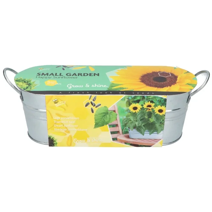 Zinkwanne ‚Small Garden‘ mit Sonnenblumensamen
