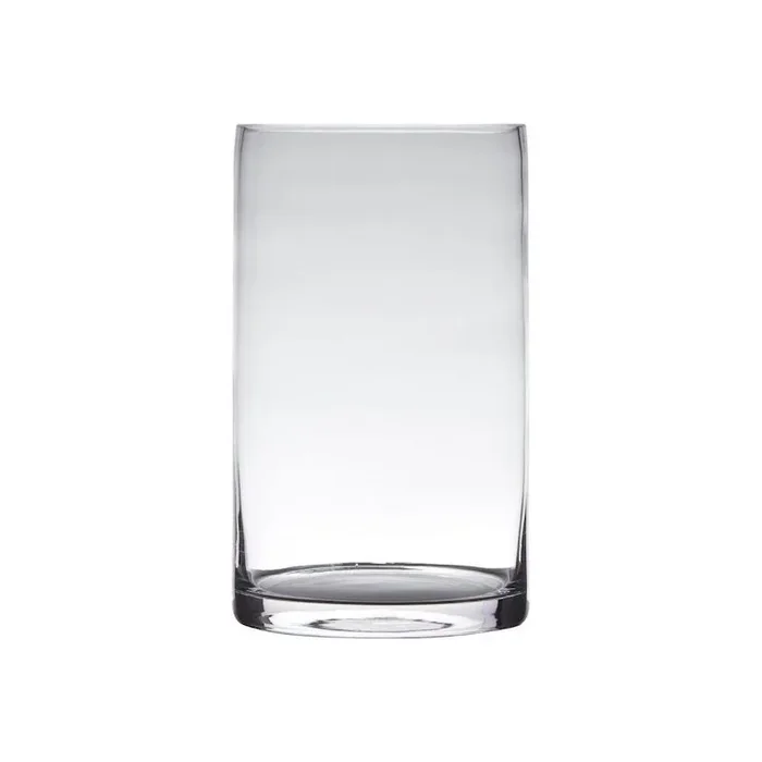 Zylindervase aus transparentem Glas H20 D15